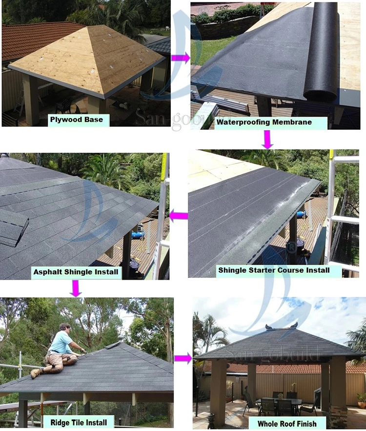 Prefab House Building Materials Roof Tile Price Asphalt Roofing Solar Shingle