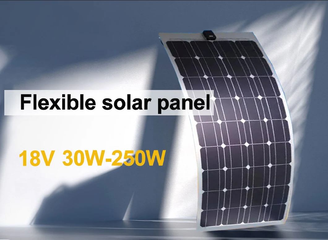 Esg Monocrystalline Cell Small Motorhome Parts 50watt Flexible Solar Panel Kits 50W 12V for RV Homes