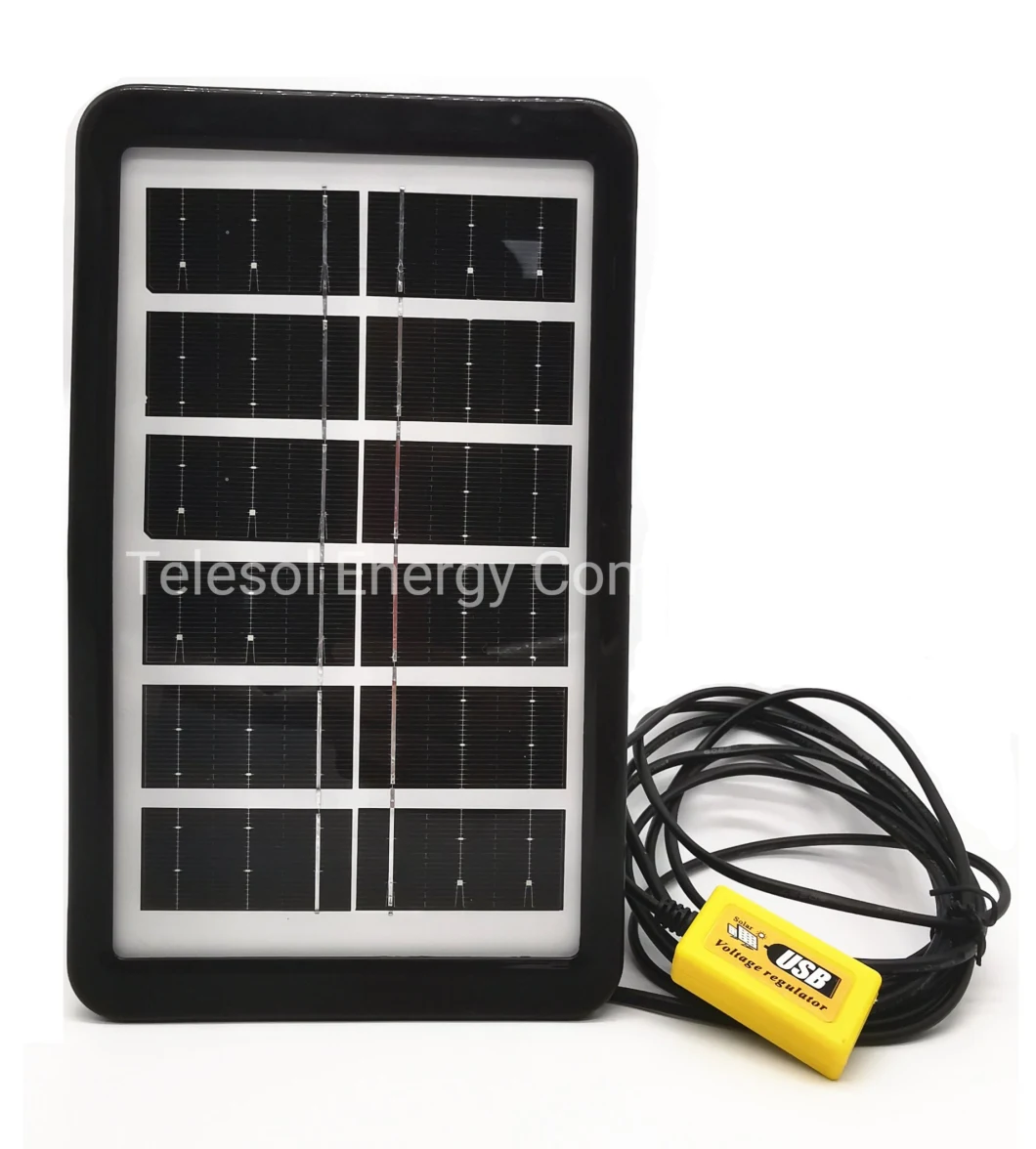3W 6V Small Photovoltaic Glass Solar Panel for Rechargeable Phone Radio Bulb