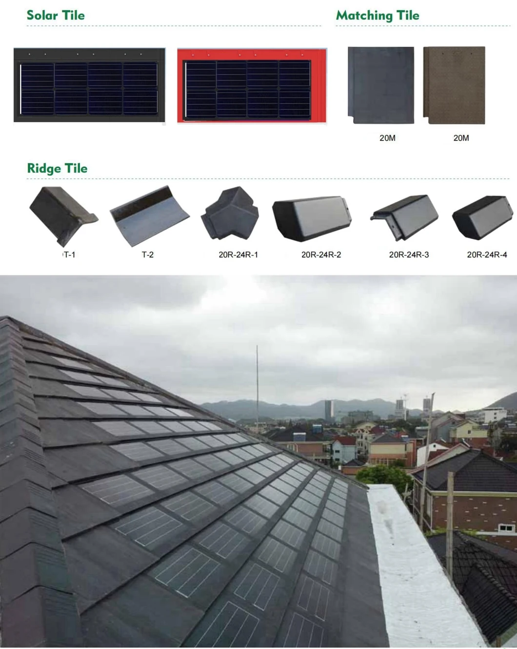 Good Prices Solar Roof Tiles Customized Colourful Solar Roofing Tiles Slope Roof Using Solar Roof Shingle