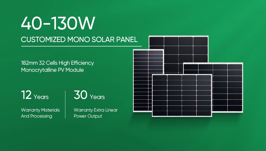 Sunpal 30wp 40wp 50wp 60wp 80wp 100wp 12V Small Size Solar Panel Price List