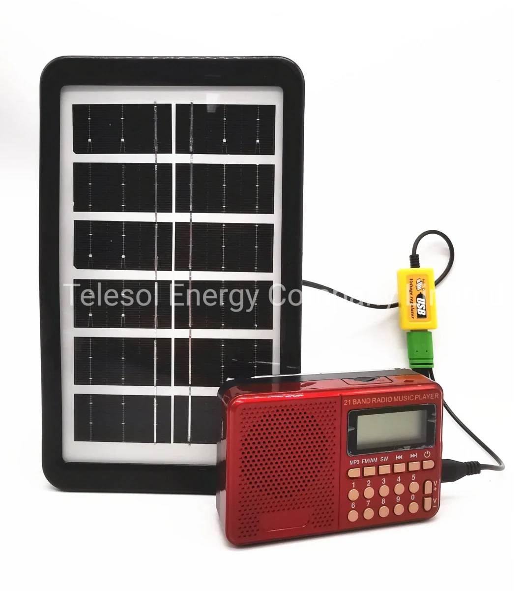 3W 6V Small Photovoltaic Glass Solar Panel for Rechargeable Phone Radio Bulb