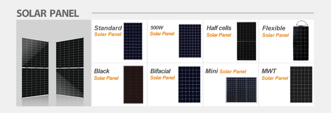Half Cell Poly PV Fold Flexible Black Monocrystalline Polycrystalline Module Mono Solar Energy Power Panel with 25 Years Warranty for Home and Industry Use