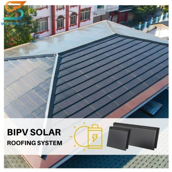 Best Quality Solar Energy Solar Panel Shingles Tiles Roof on Outdoor Roof